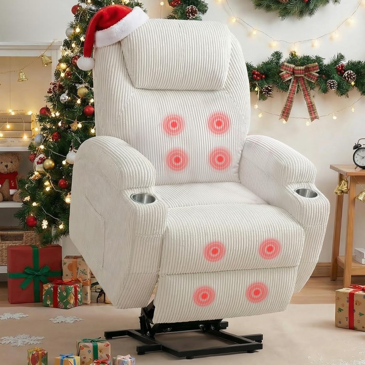 Flamaker Power Lift Recliner Chair for Elderly Living Room (Corduroy, Beige)
Flamaker Electric Lift Recliner Chair wit